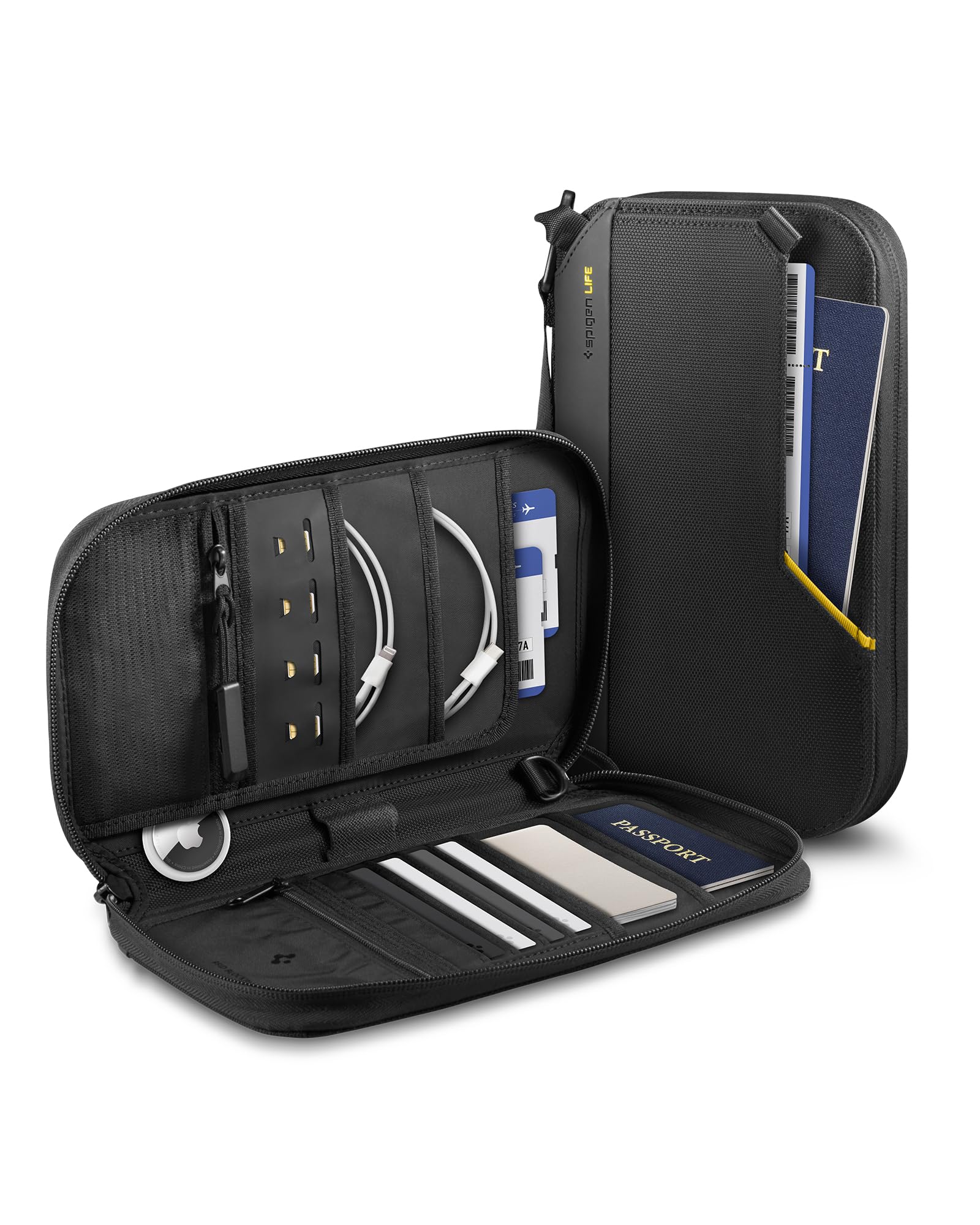 Spigen Life for Passport Holder, RFID Blocking Passport Wallet for